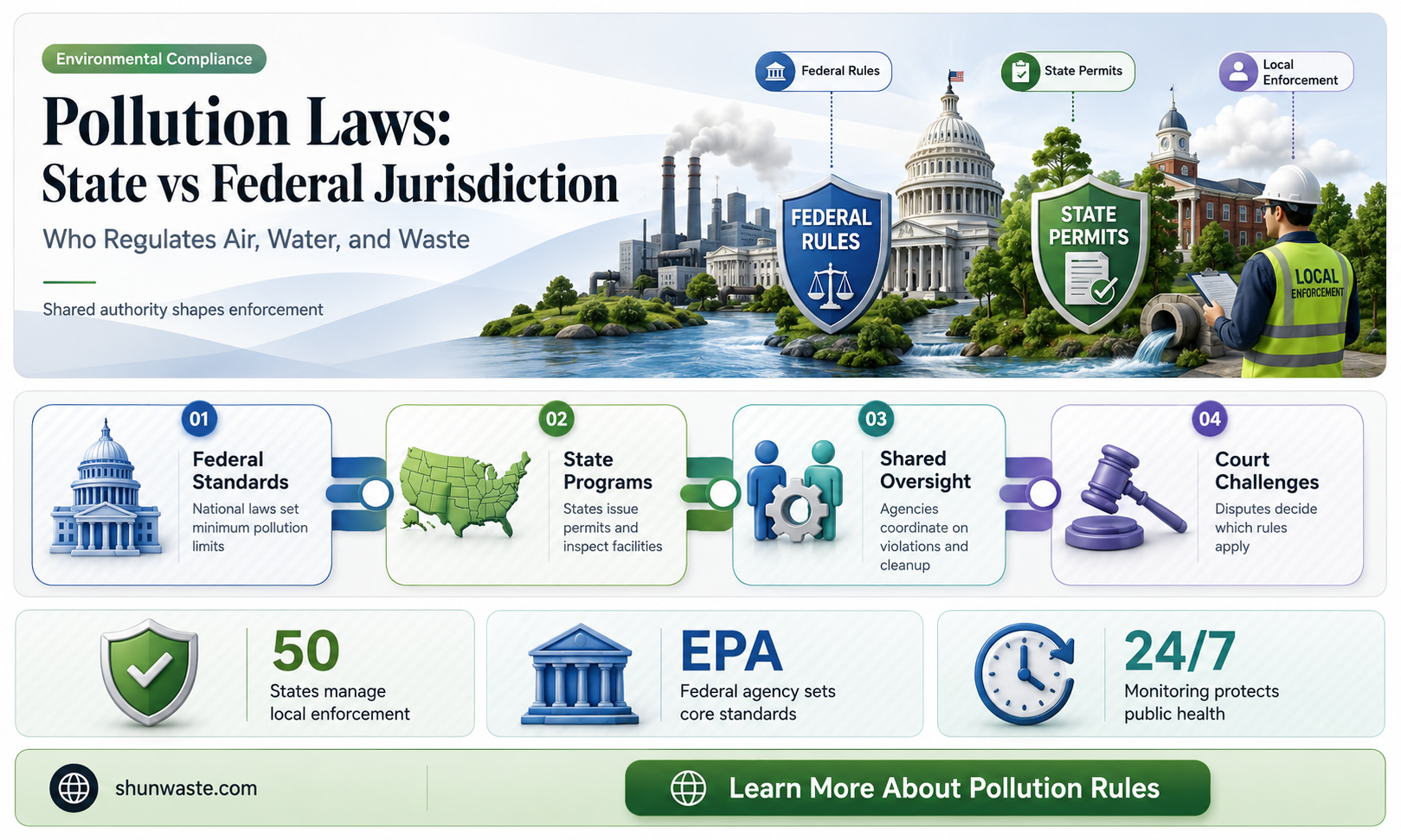 are pollution laws state or federal