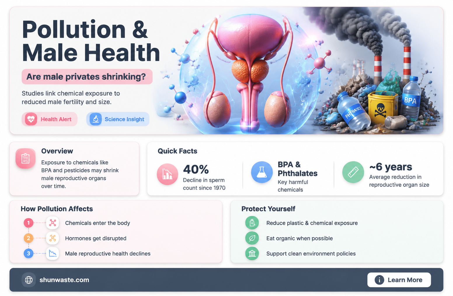 are male private parts shrinking due to pollution