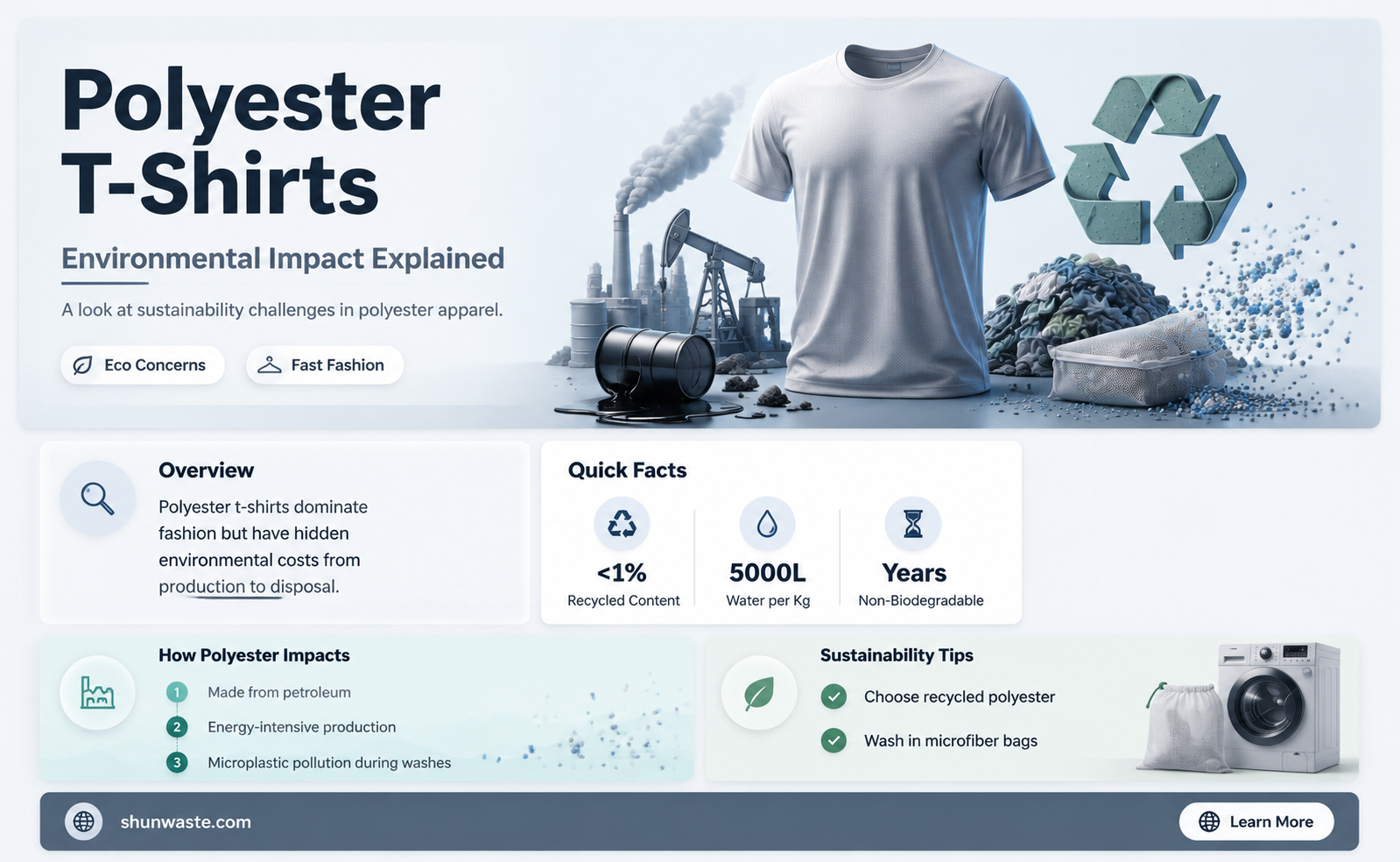 are polyester tshirts bad for environment