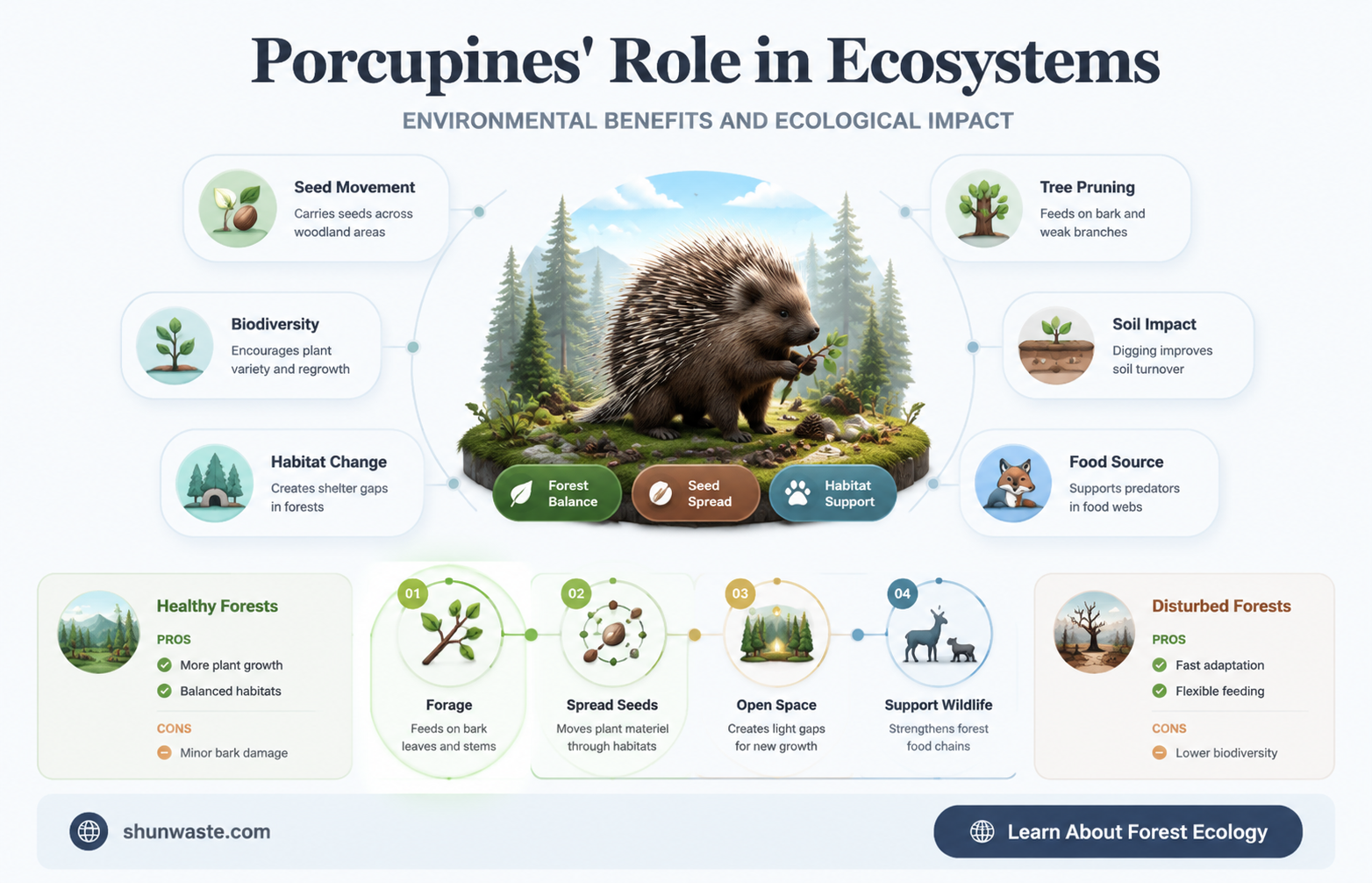 are porcupines good for the environment