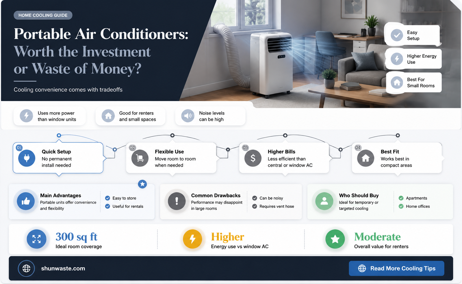 are portable air conditioners a waste of money