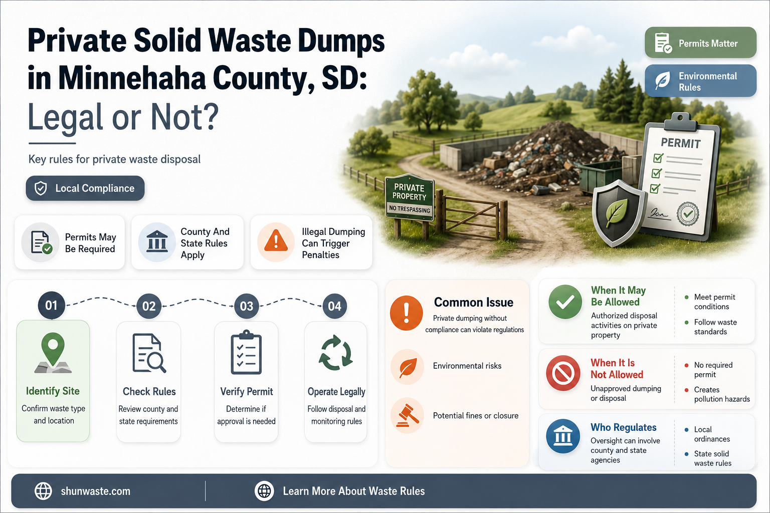 are private solid waste dumps allowed in minnehaha county sd
