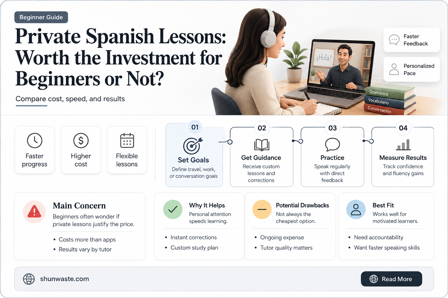are private spanish lessons a waste for beginners