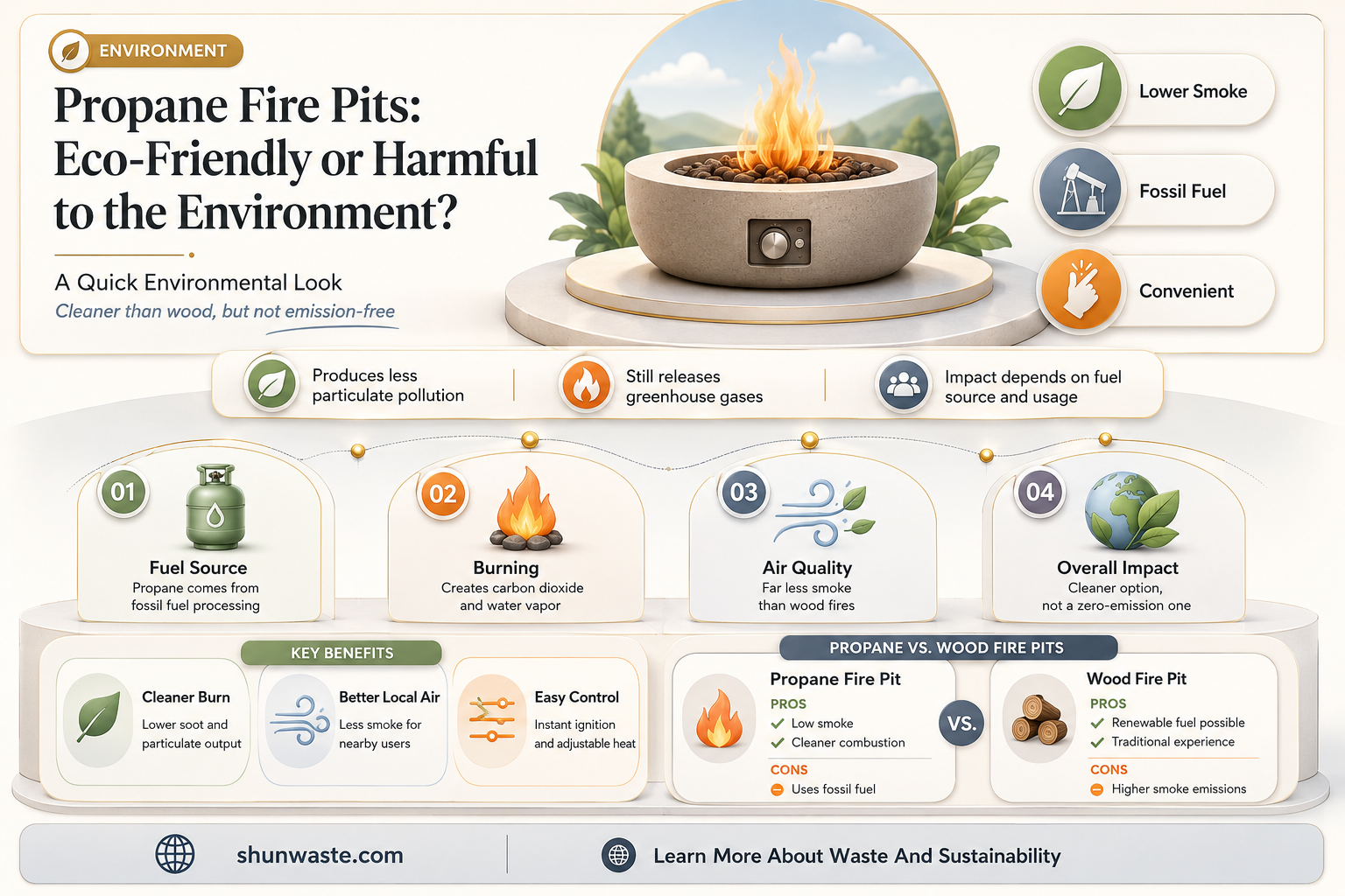 are propane fire pits bad for the environment
