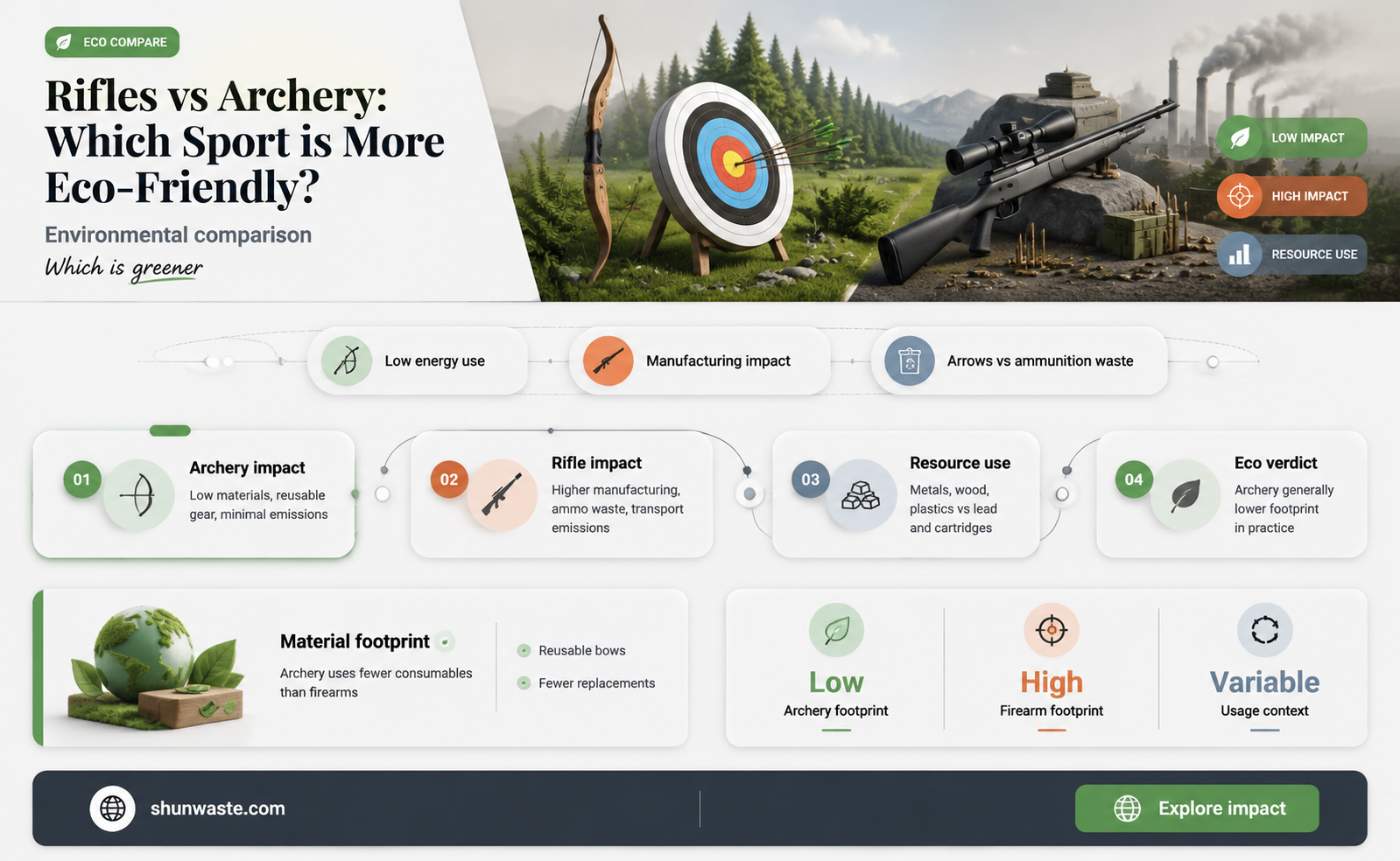 are rifles more pollutive than archery