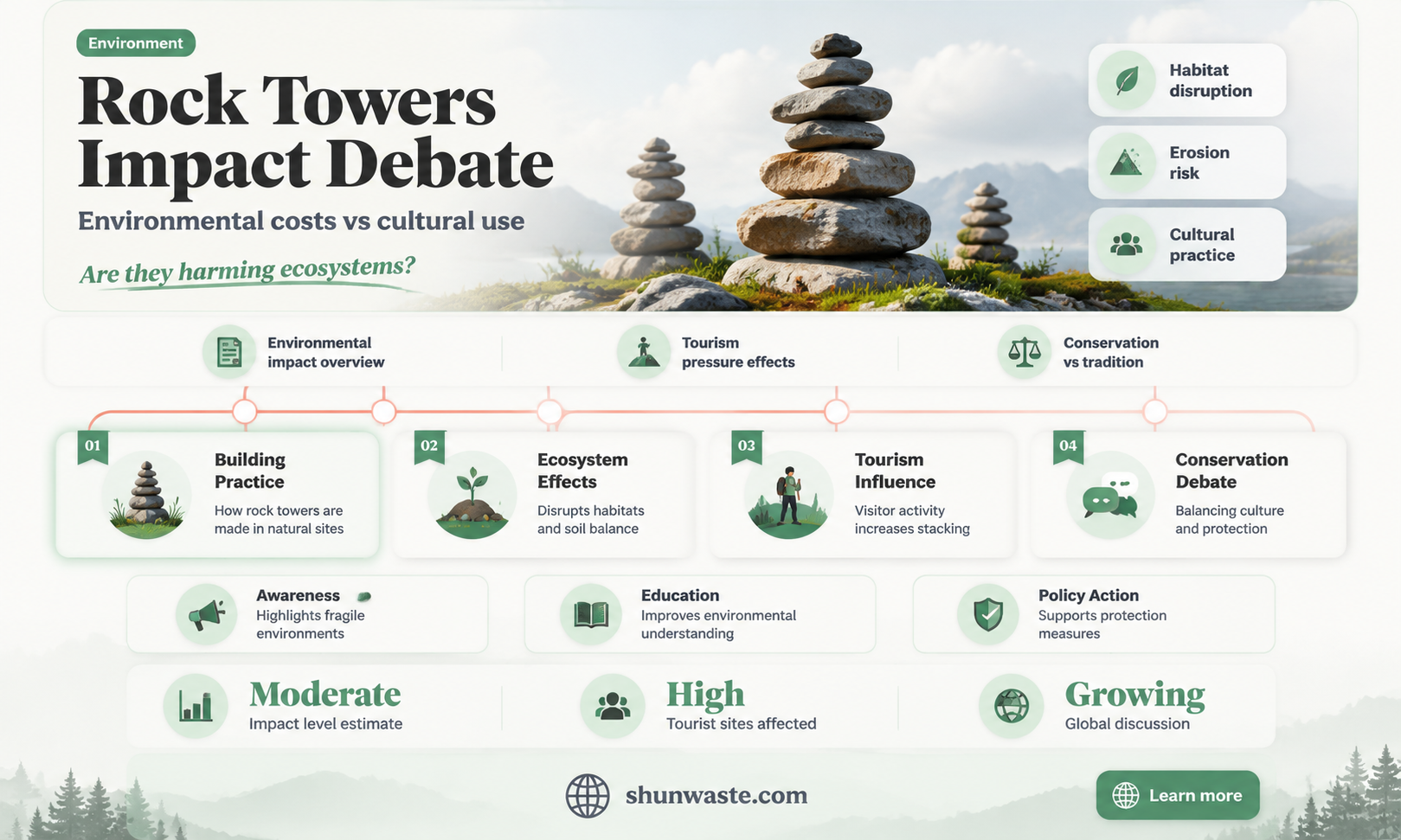 are rock towers bad for the environment