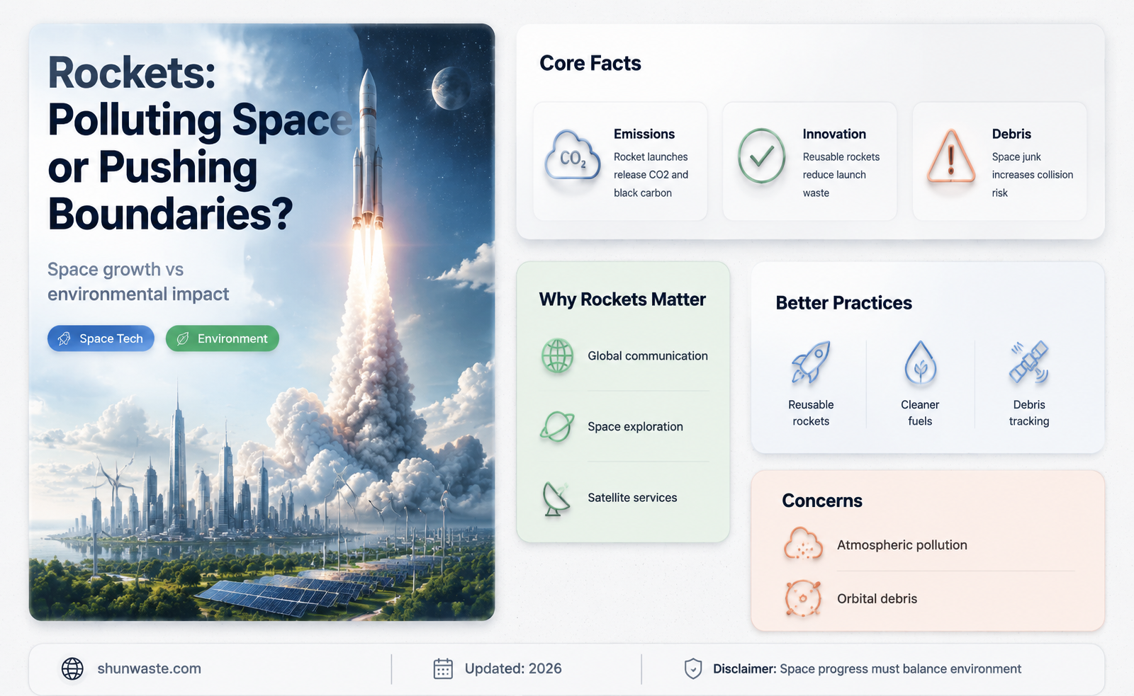 are rockets polluting space