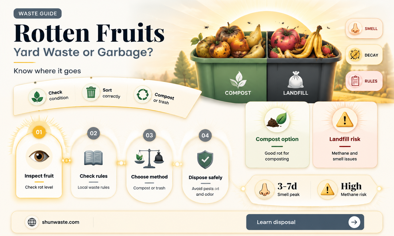are rotten fruits yard waste or garbage