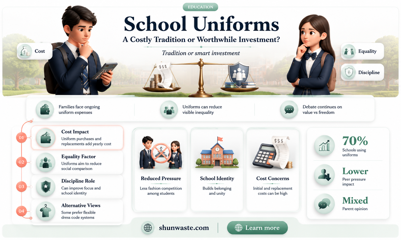 are school uniforms a waste of money