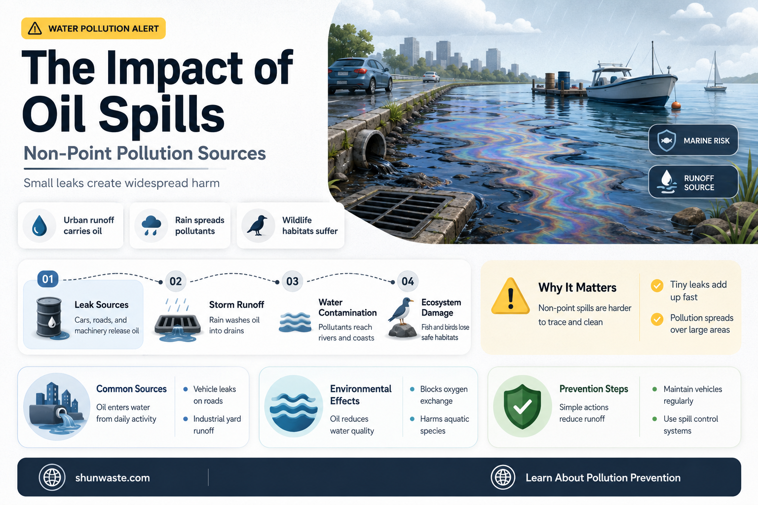 are oil spills non point pollution sources