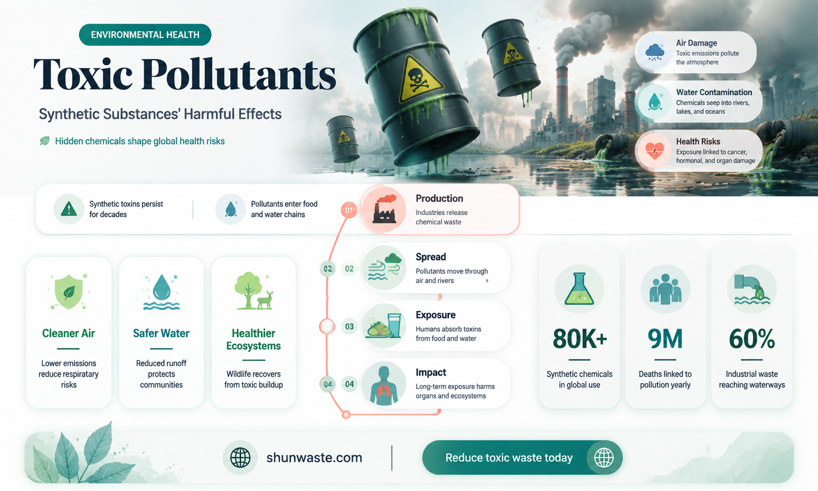 are pollutants always toxic synthetic materials or substances