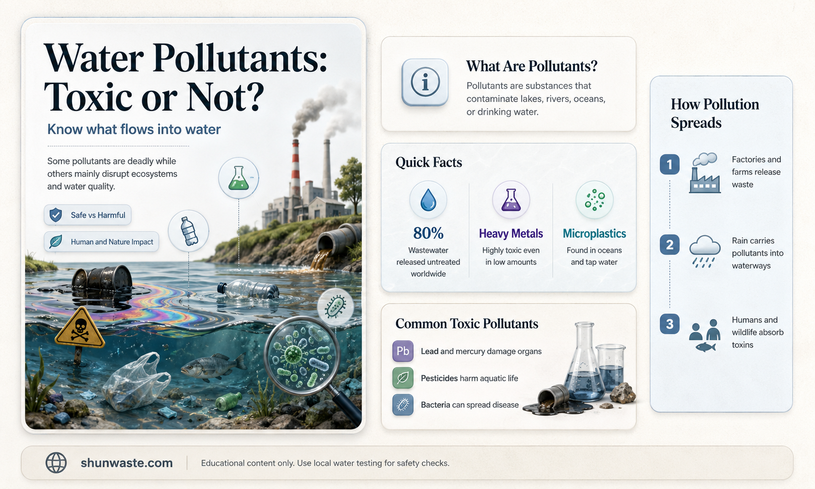 are pollutants in the water always toxic