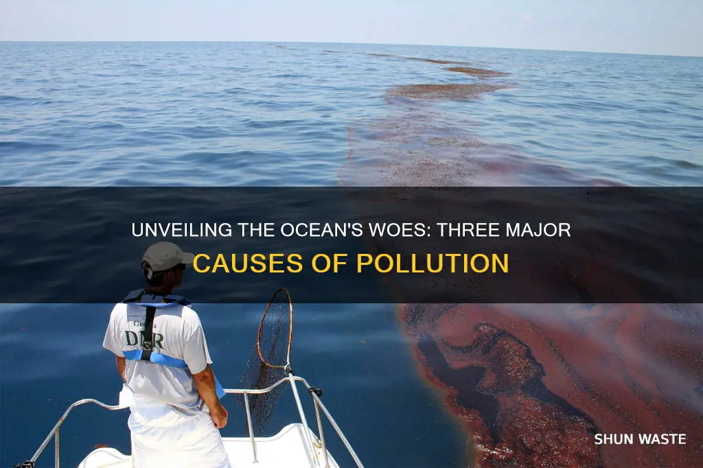 what are 3 main causes of ocean pollution