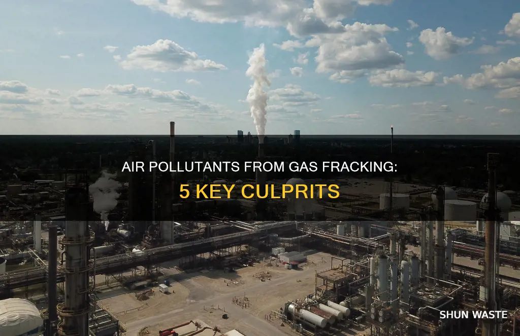 what are 5 air pollutants released with gas fracking
