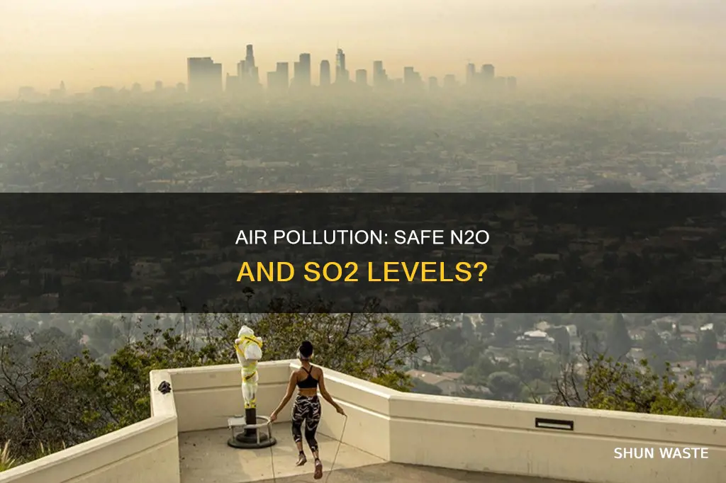 what are acceptable air pollution levels no n2o and so2