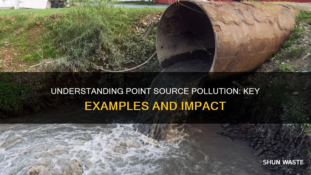 what are examples of point source water pollution