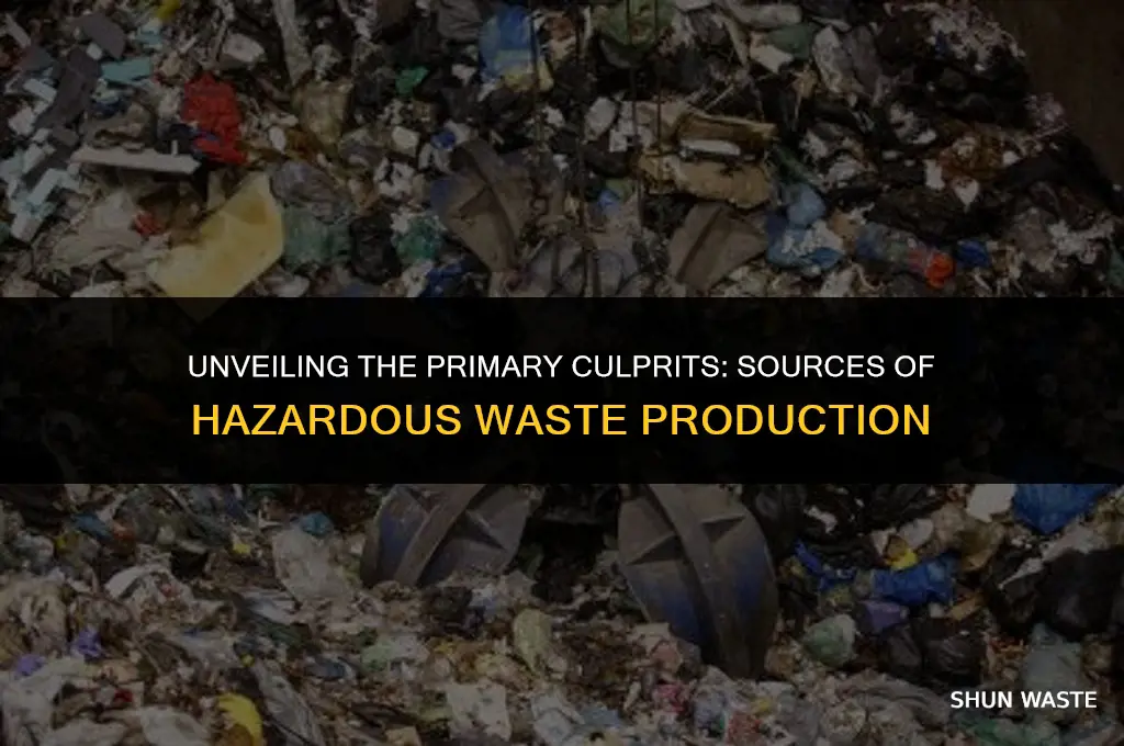 what are major sources for hazardous waste production