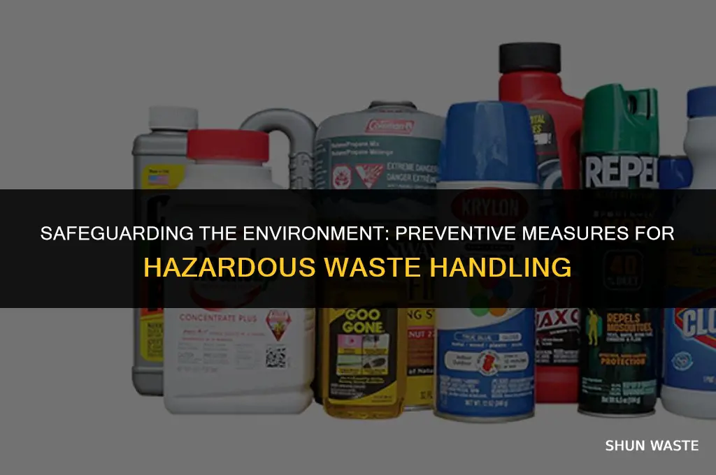 what are preventive measures of handling hazardous wastes