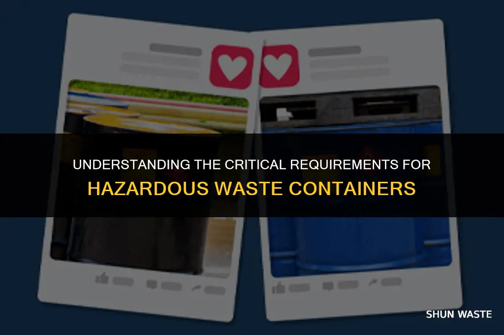 what are requirements of a box labeled hazardous wastes
