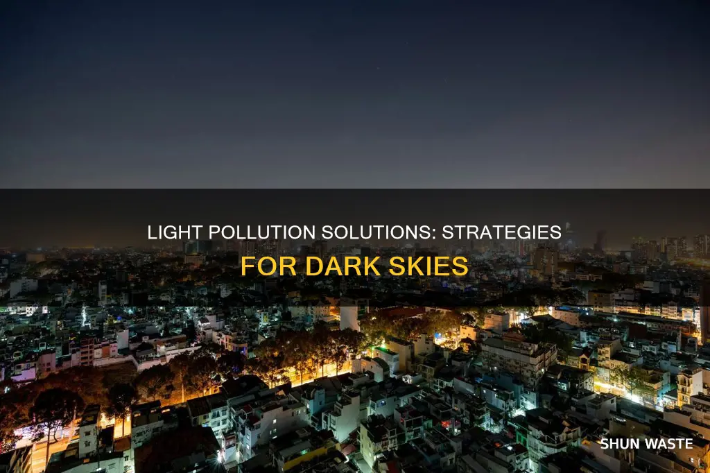 what are solutions to light pollution
