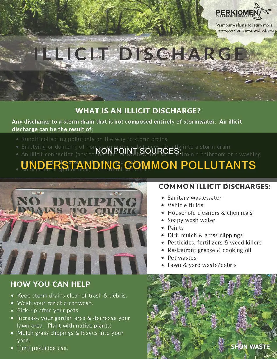 what are some pollutants that stem from nonpoint sources
