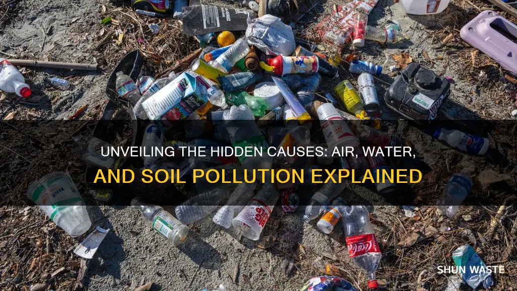 what are the causes of air water and soil pollution