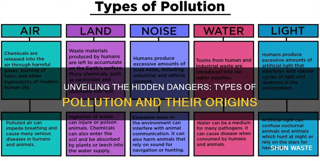 what are the different types of pollution and its causes