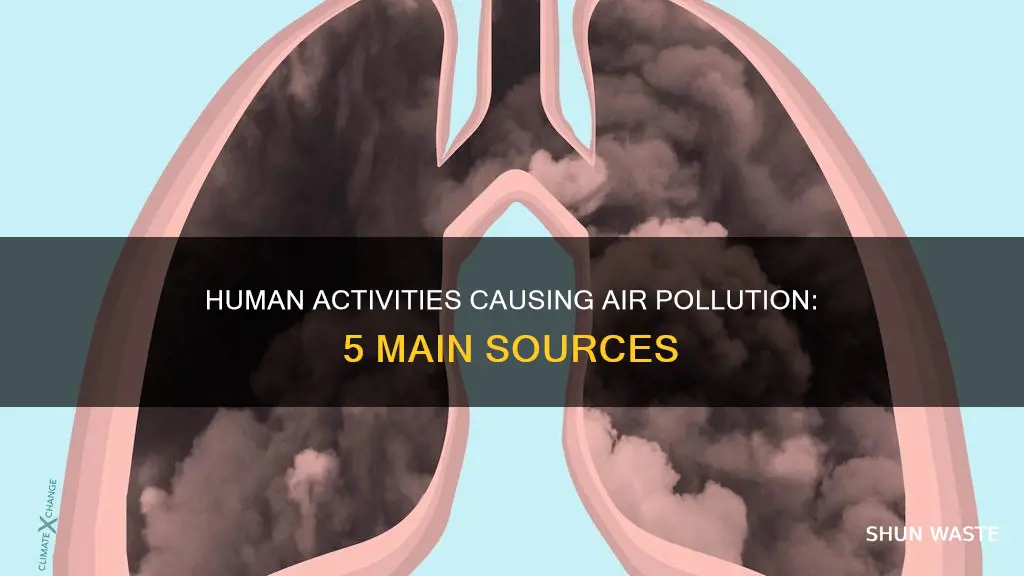 what are the five main human sources of air pollution