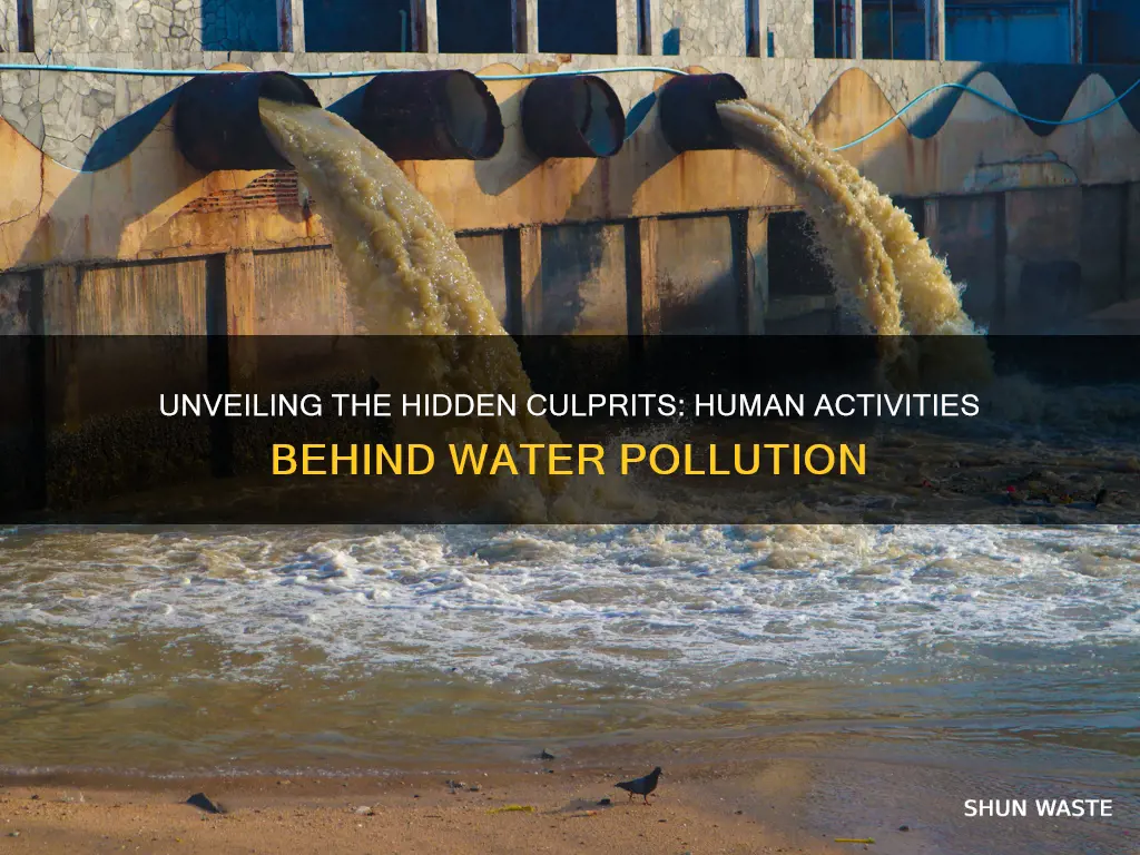 what are the human activities that cause water pollution