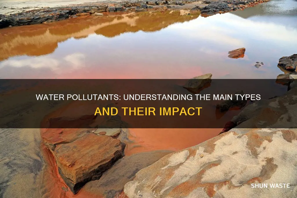 what are the main types of water pollutants