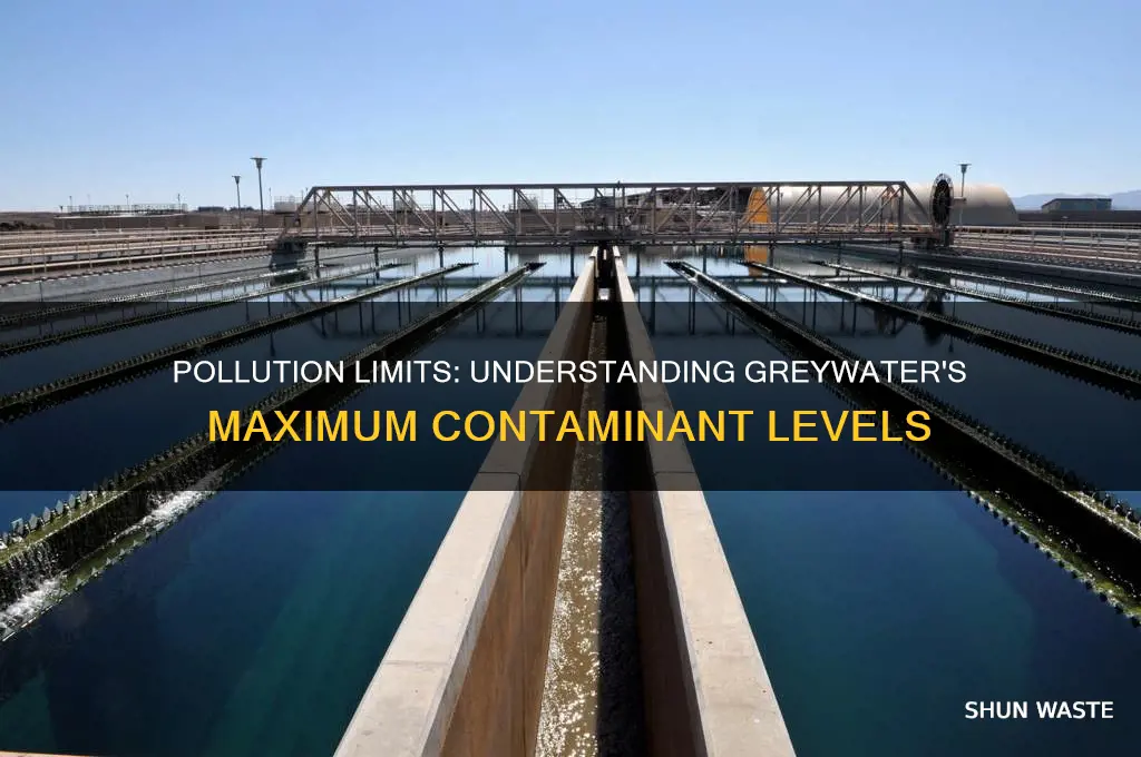 what are the maximum concentration of pollutants in greyy water