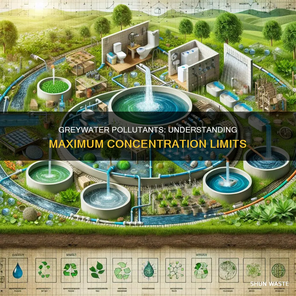 what are the maximum concentration of pollutants in greyy water