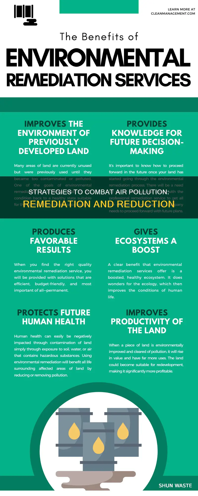 what are the remediation and reduction strategies for air pollution