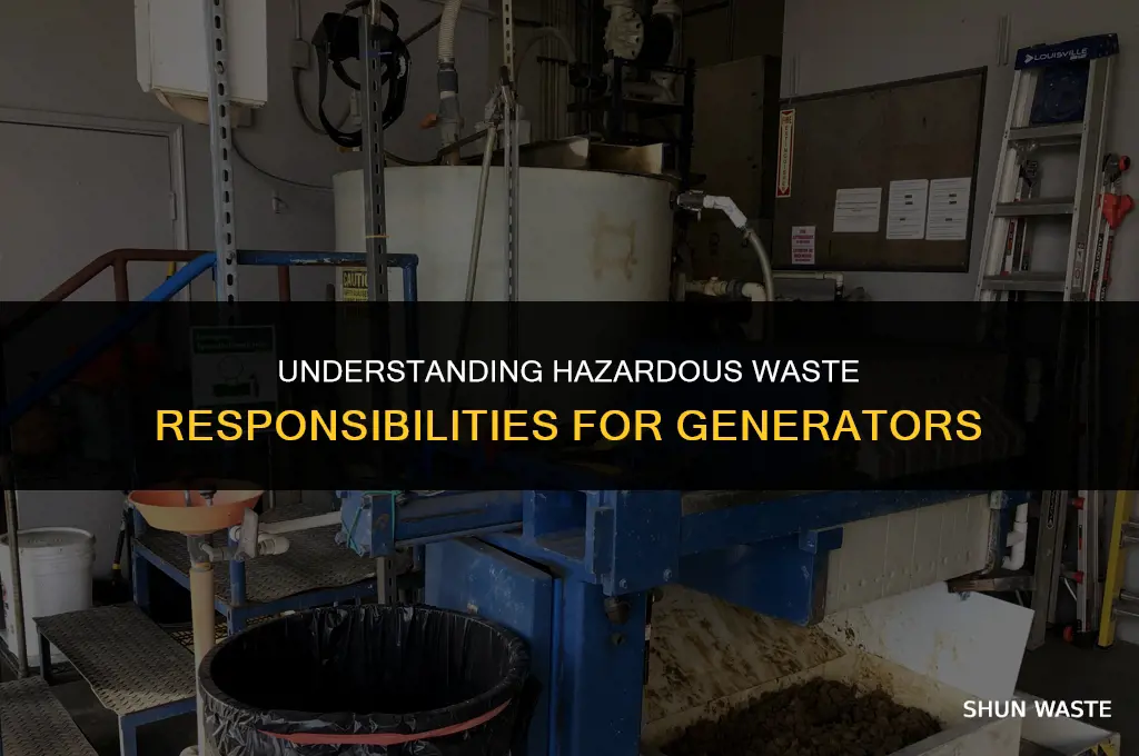 what are the responsibilities of each generator regarding hazardous waste