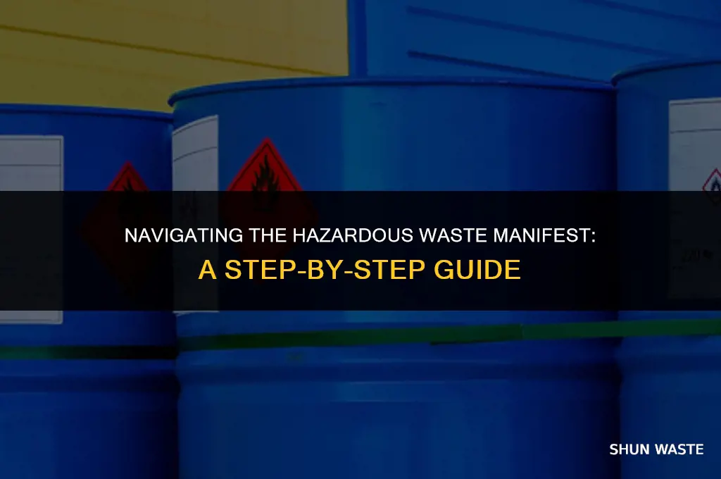 what are the steps in handling hazardous waste manifest