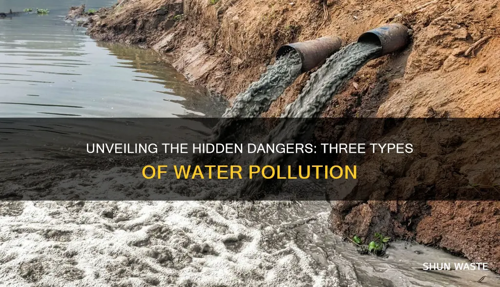 what are the three type of water pollution produce pollution