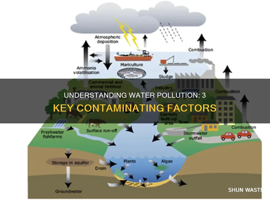 what are three factors that can pollute water