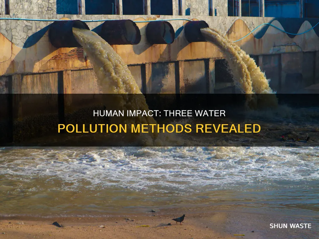 what are three ways that humans pollute water