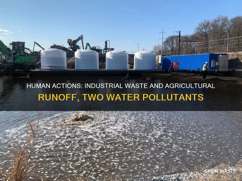 what are two human actions that cause water pollution