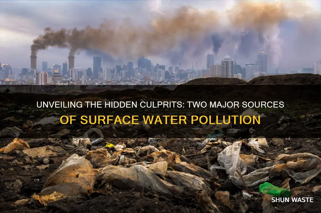 what are two main sources of pollution of surface water