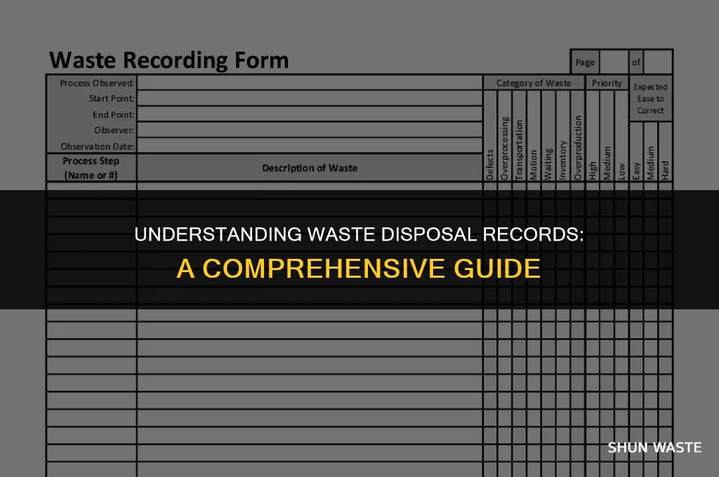 what are waste disposal records