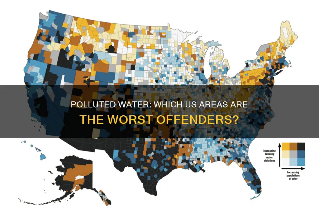 what areas in the us have the most polluted water