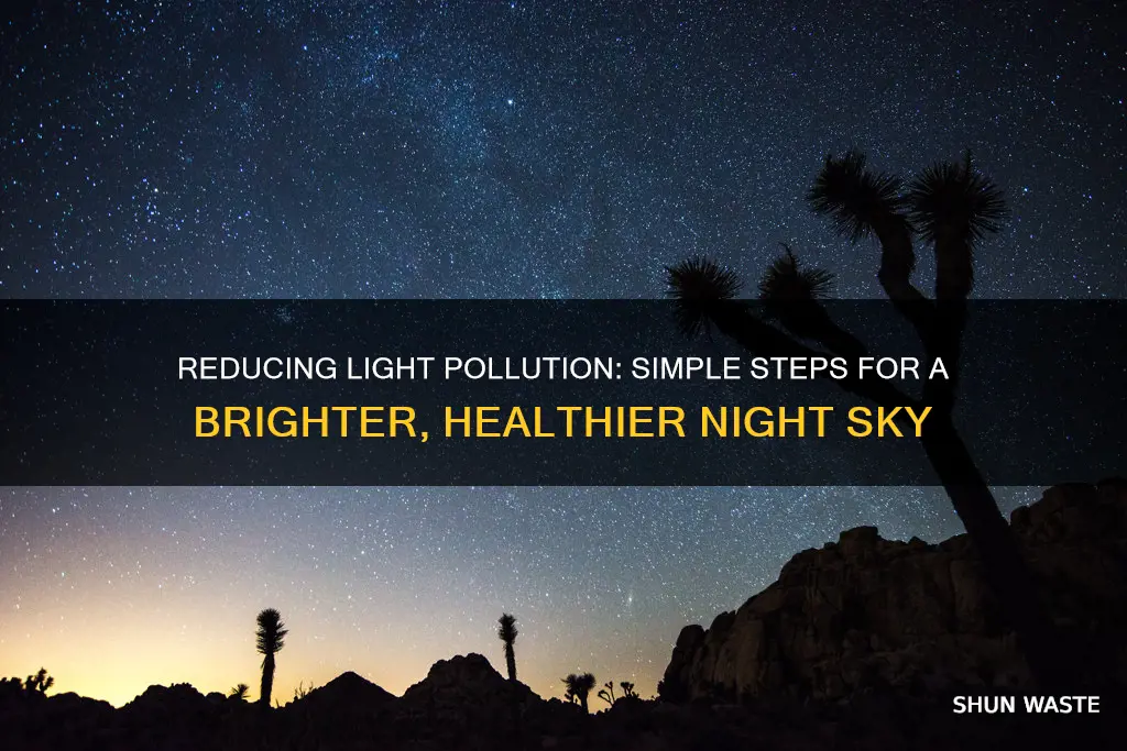 what can be done to limit light pollution