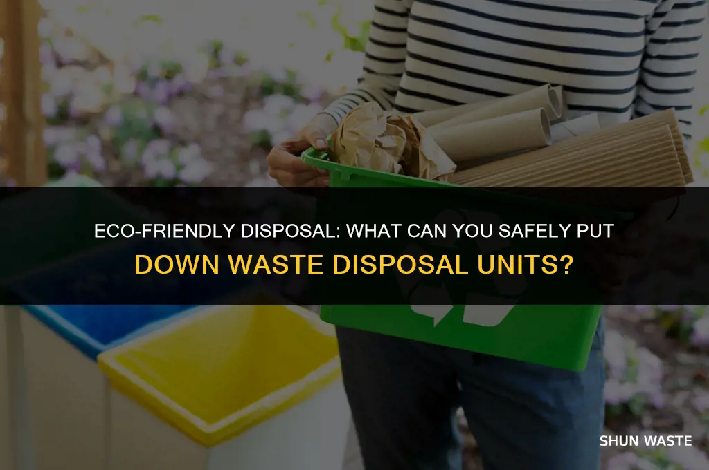 what can you put down waste disposal units