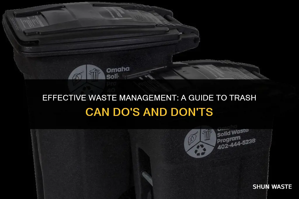 what can you put in a trash can waste management