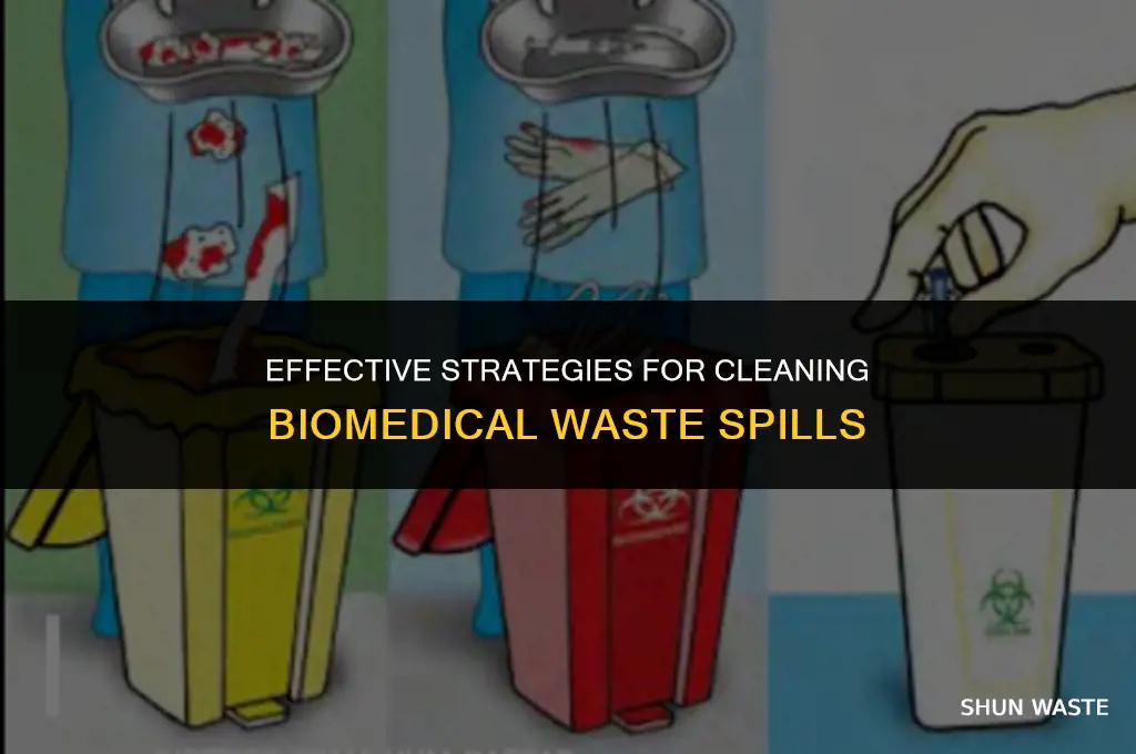 what can you use to clean a biomedical waste spill