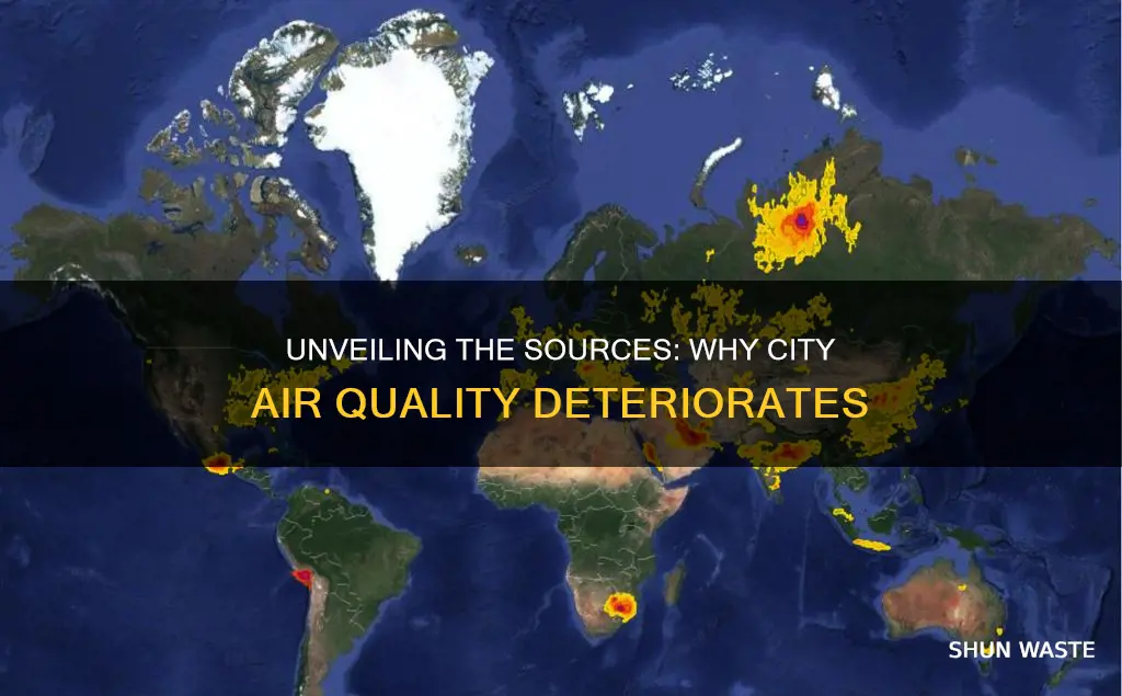 what caused the pollutants to build up over the city