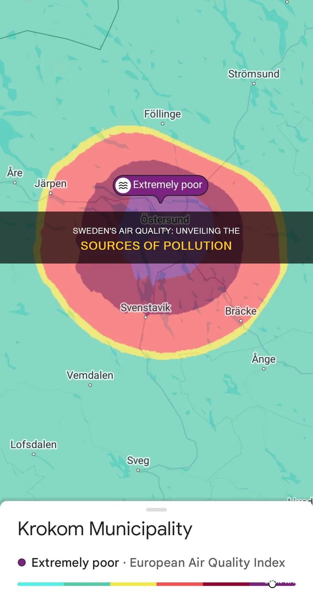 what causes air pollution in sweden