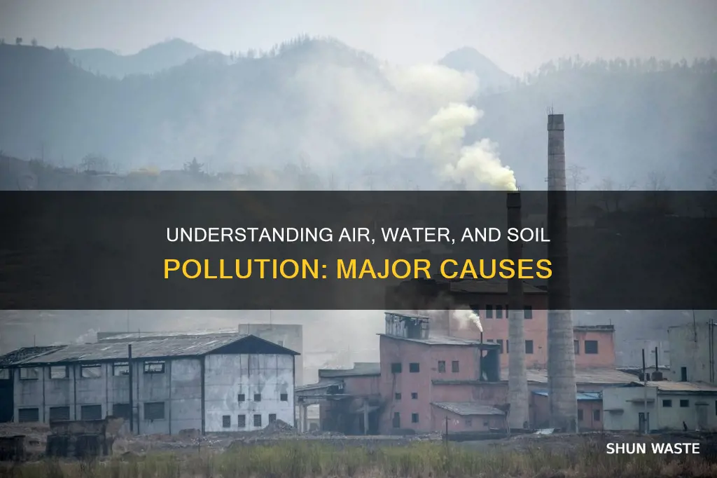 what causes air water and soil pollution