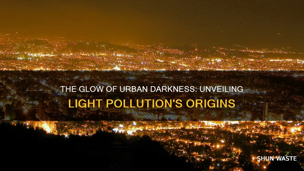 what causes light pollution in cities